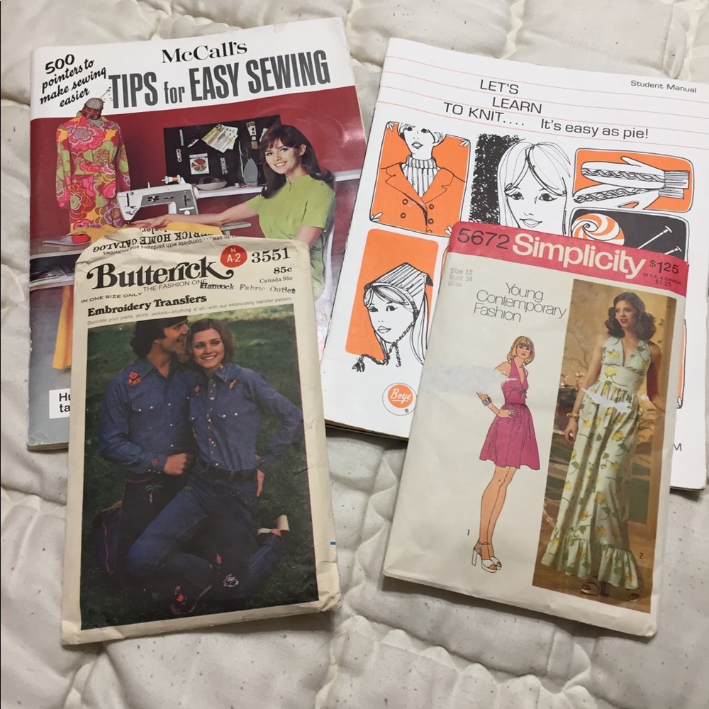 Vintage pattern  and how to Books